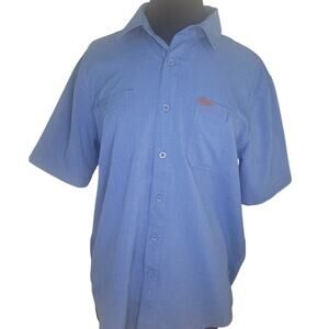 Orvis Tech Chambray Performance Shirt Men’s M Blue Stretch Outdoor Utility EUC